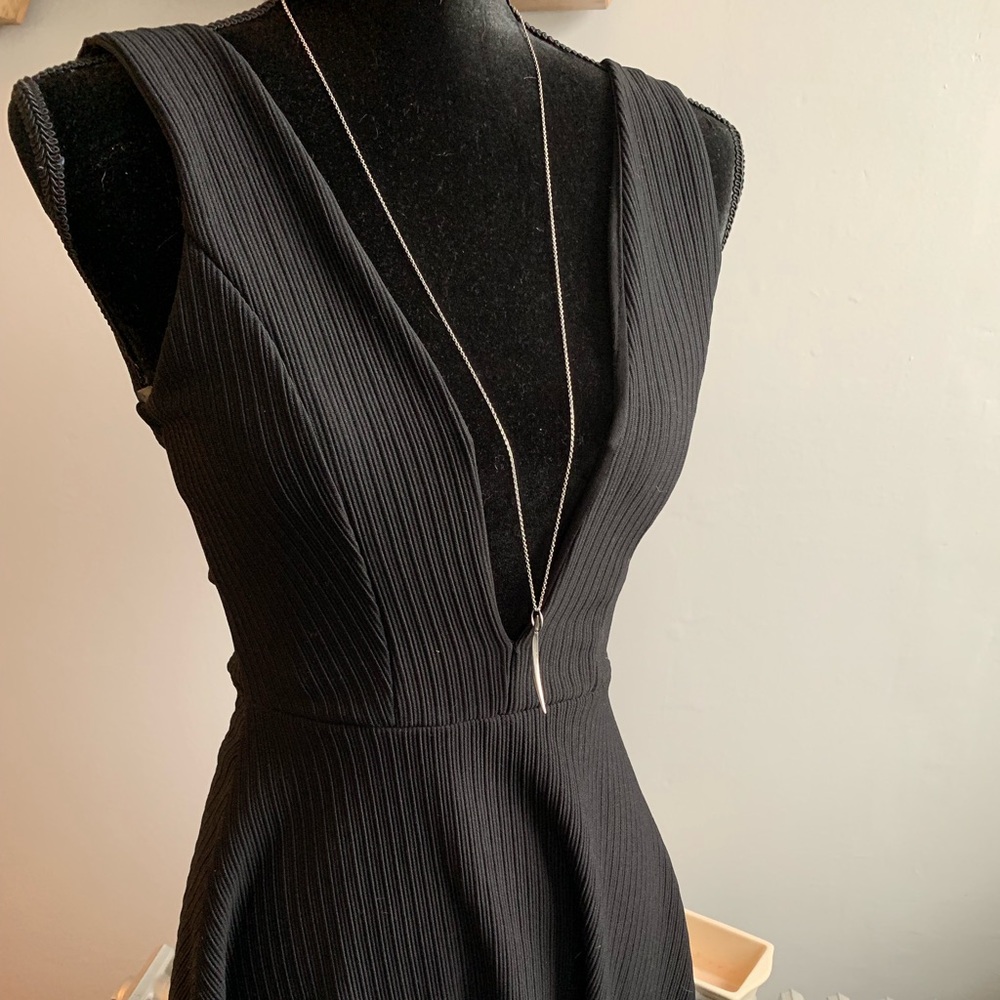 Plunging neckline dress